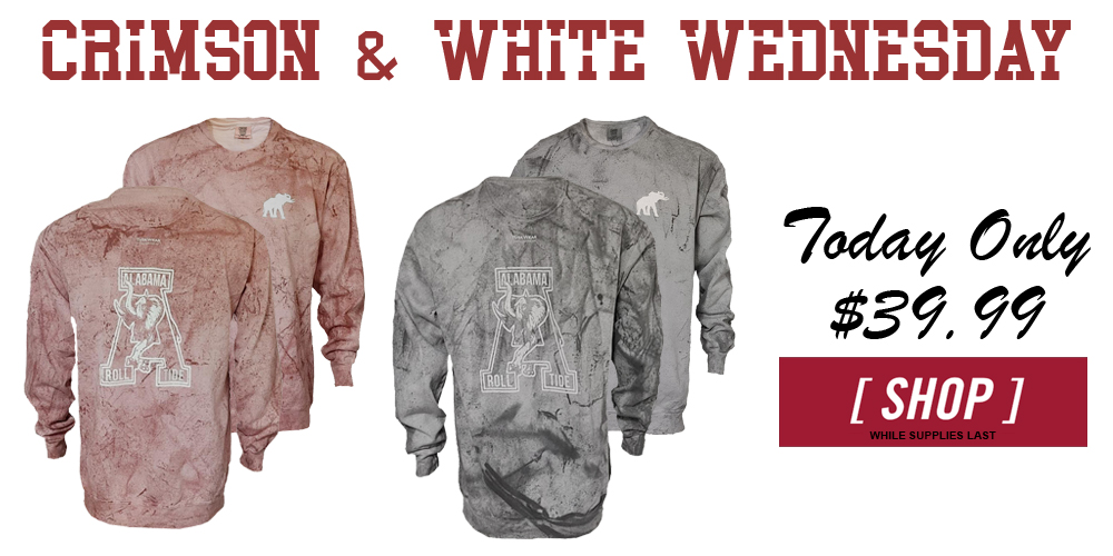 Today Only!  $39.99 - Tuskwear Alabama Roll Tide Throwback Sweatshirt.  Shop now, while supplies last. 